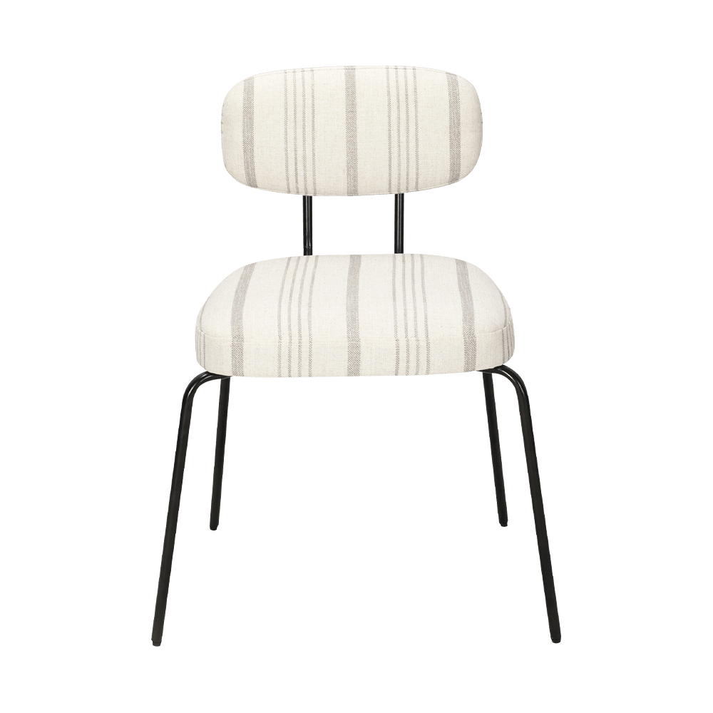 Biela moderná kovová stolička