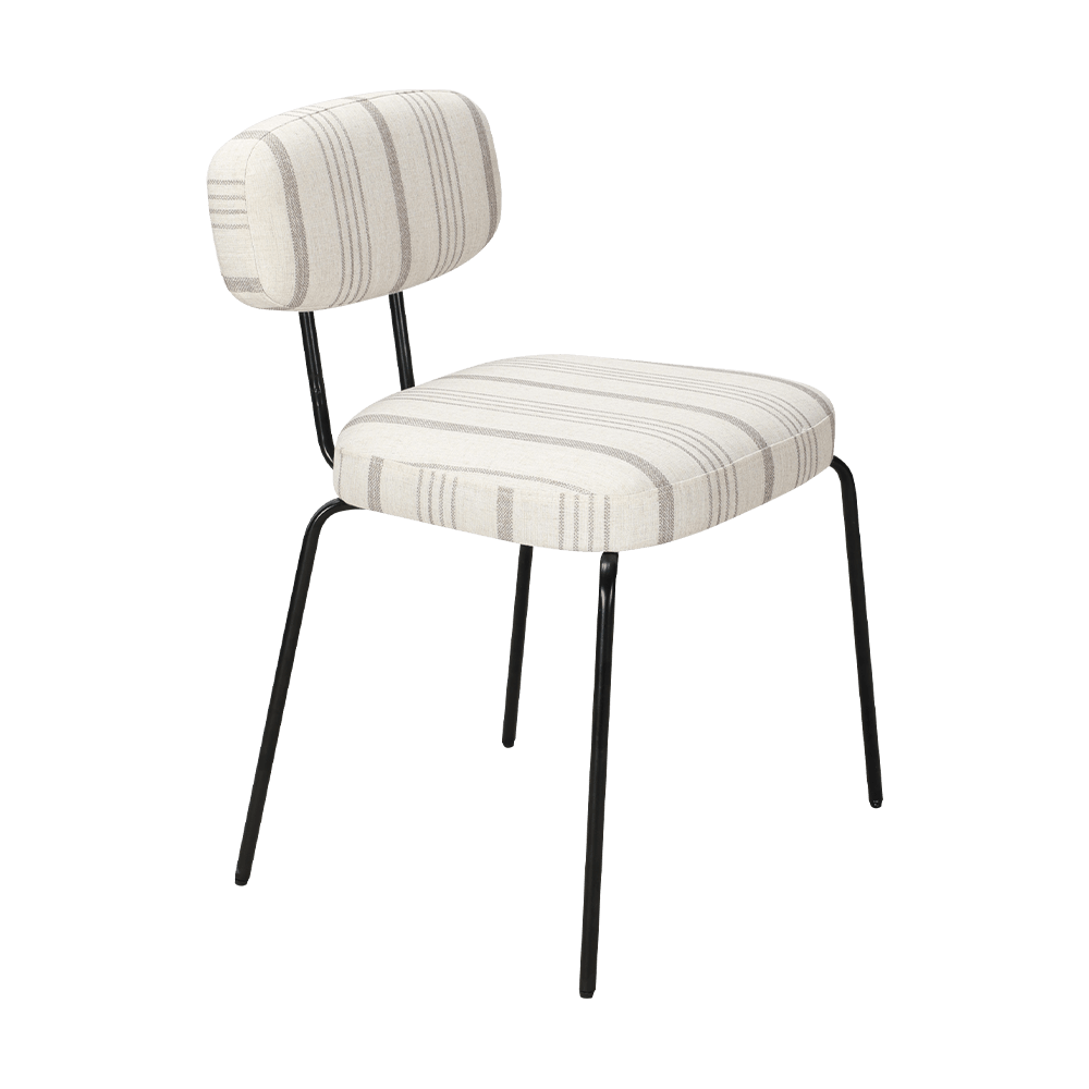 Biela moderná kovová stolička