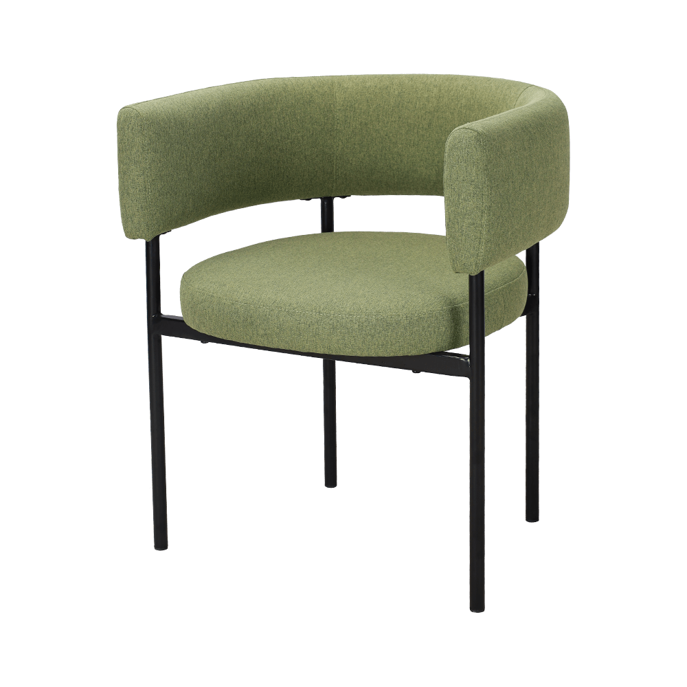 Kyslá zelená kovová stolička