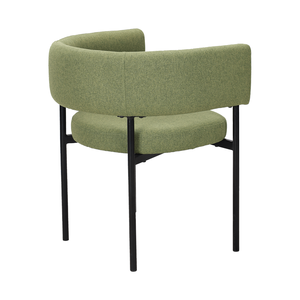 Kyslá zelená kovová stolička